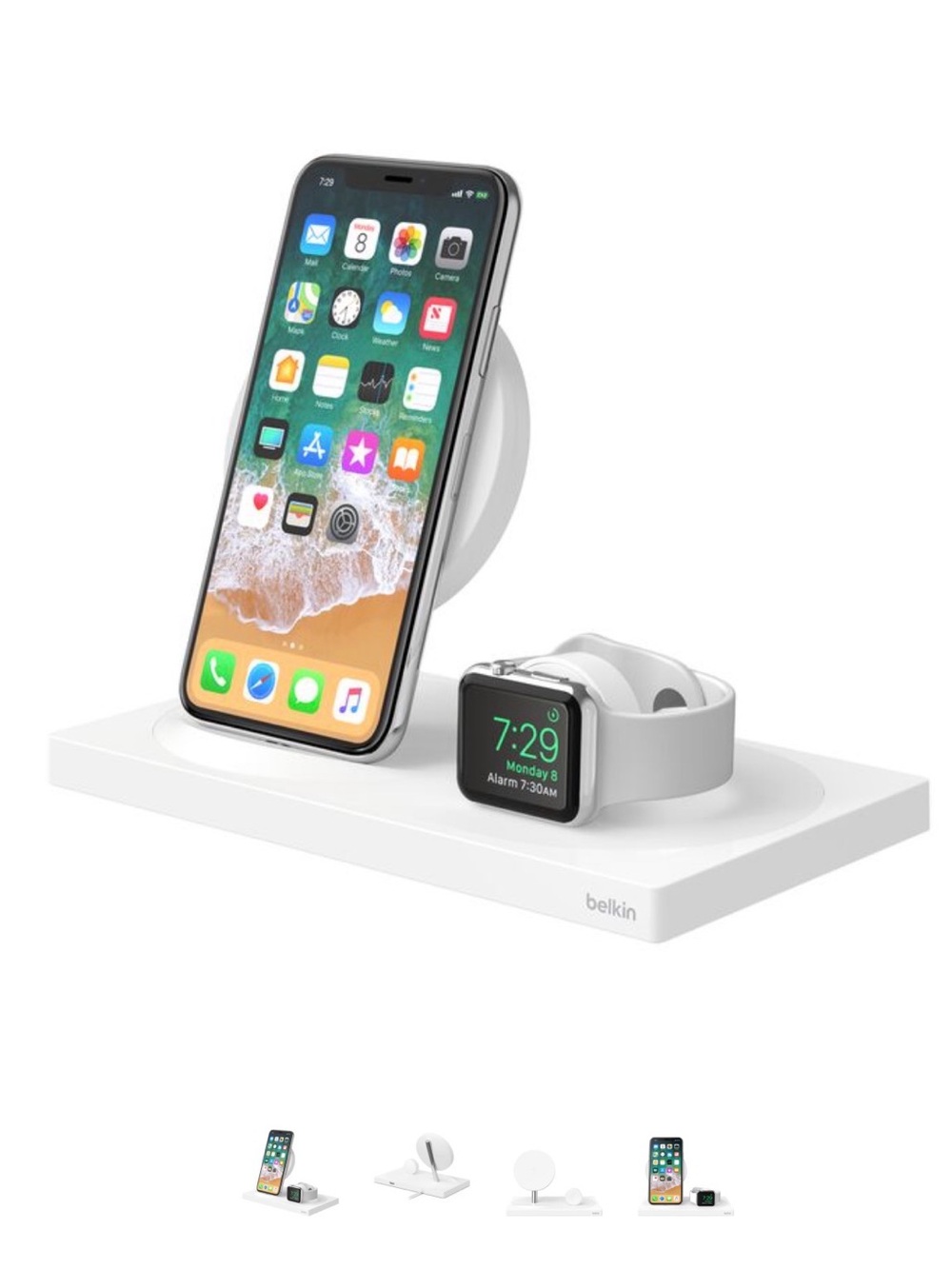 Belkin 3-in-1 Wireless Charging Dock - White